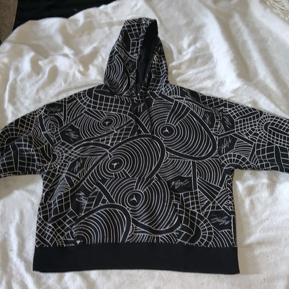 Nike Jordan Brooklyn flight black hoodie sneaker print loose fit unisex small